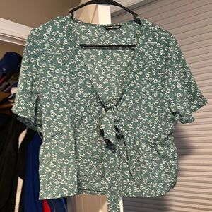 Floral Green Top